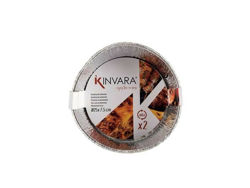 Комплект подноси за Храна Kinvara за еднократна употреба Кръгъл 12 броя