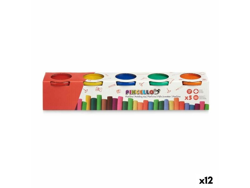 Игра от Пластелин Pincello Жълт Син Червен Зелен Оранжев (12 броя)