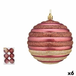 Комплект Коледни Топки Krist+ Розов Пластмаса Кръгове (6 броя)
