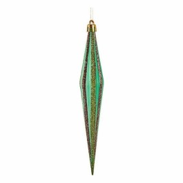 Комплект Коледни Декорации Krist+ Зелен Златен Разтеглен 3 x 8,5 x 19 cm (12 броя)