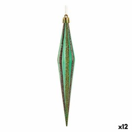 Комплект Коледни Декорации Krist+ Зелен Златен Разтеглен 3 x 8,5 x 19 cm (12 броя)