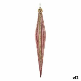 Комплект Коледни Декорации Krist+ Розов Златен PVC Разтеглен 3 x 3 x 18,5 cm (12 броя)