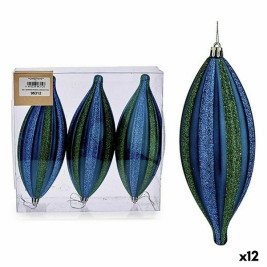 Комплект Коледни Декорации Krist+ Син Зелен PVC Разтеглен 8,5 x 3,5 x 19 cm (12 броя)