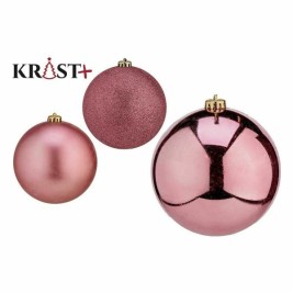 Комплект Коледни Топки Krist+ Розов PVC (12 броя)