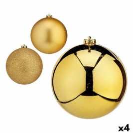 Комплект Коледни Топки Krist+ Златен Пластмаса Ø 15 cm (4 броя)