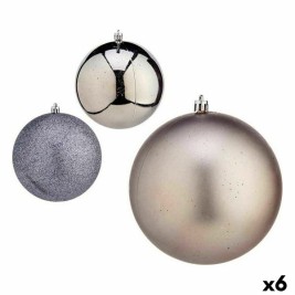 Комплект Коледни Топки Krist+ Сребрист Пластмаса Ø 12 cm (6 броя)