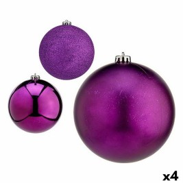 Комплект Коледни Топки Krist+ Лилав Пластмаса Ø 15 cm (4 броя)