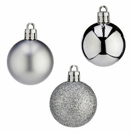 Комплект Коледни Топки Krist+ Сребрист Пластмаса 4 cm (12 броя)
