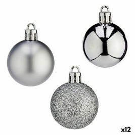 Комплект Коледни Топки Krist+ Сребрист Пластмаса 4 cm (12 броя)