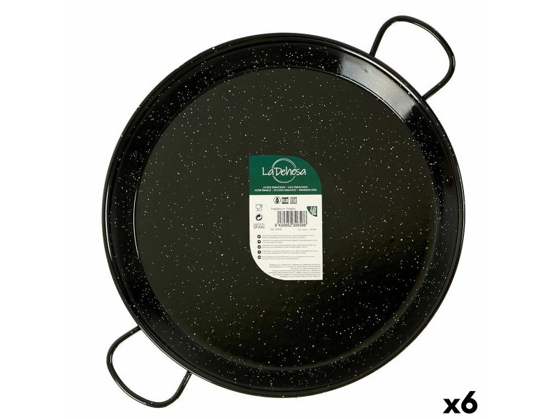Тиган La Dehesa Черен Емайлирана Стомана Ø 38 cm 51 x 6 x 39 cm (6 броя)