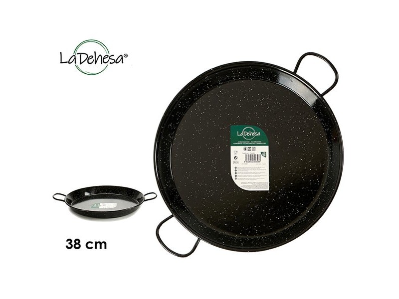 Тиган La Dehesa Черен Емайлирана Стомана Ø 38 cm 51 x 6 x 39 cm (6 броя)