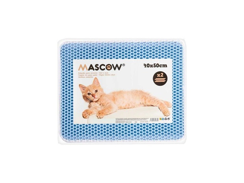 Подложка за Котешка Тоалетна Mascow Син 50 x 40 x 1,5 cm (12 броя)
