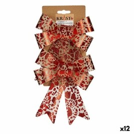 Примка Krist+ Червен Златен Принтиран 15 x 4 x 16 cm 15 x 28 x 4 cm Коледна Украса (12 броя)