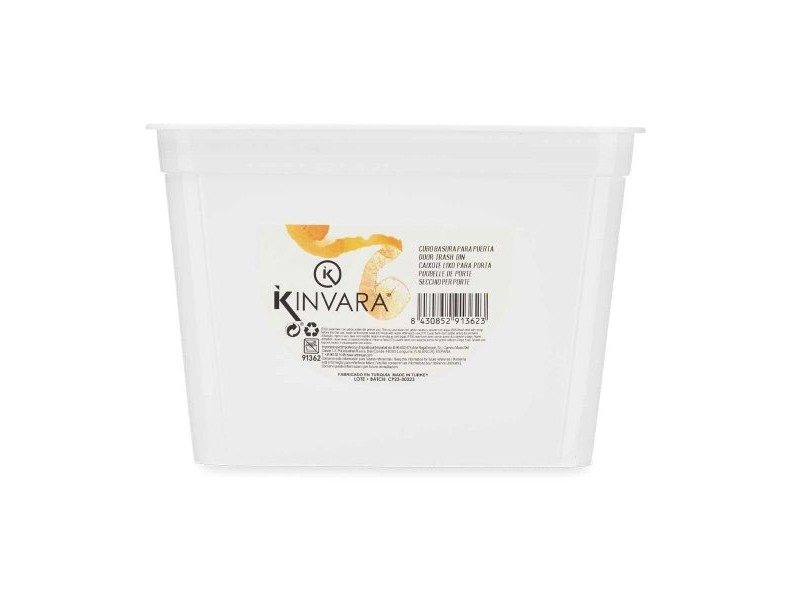 Поставка за Торби за Боклук Kinvara Бял Пластмаса 4 L (12 броя)