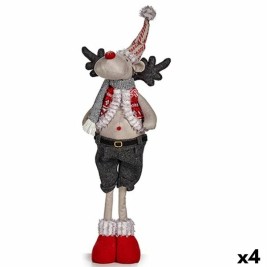 Коледен елен Krist+ FG09-PX21383A Червен Сив Коледен елен 13 x 65 x 18 cm (4 броя)