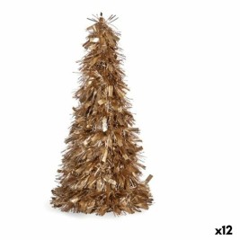 Коледно дърво Krist+ Бял Златен полипропилен PET Коледно дърво 27 x 45,5 x 27 cm Гирлянда (12 броя)