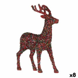 Коледен елен Krist+ Многоцветен Коледен елен 15 x 45 x 30 cm Пурпурин (8 броя)