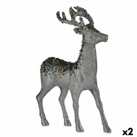Коледен елен Krist+ Сребрист Сребро Коледен елен 15 x 45 x 30 cm (2 броя)