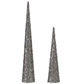 Коледна Украса Krist+ Сребрист Сребро Конуси 9,5 x 60 x 9,5 cm пайети (4 броя)