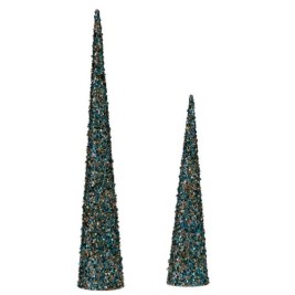 Коледна Украса Krist+ Син Златен Конуси 9,5 x 60 x 9,5 cm пайети (4 броя)