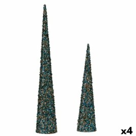 Коледна Украса Krist+ Син Златен Конуси 9,5 x 60 x 9,5 cm пайети (4 броя)