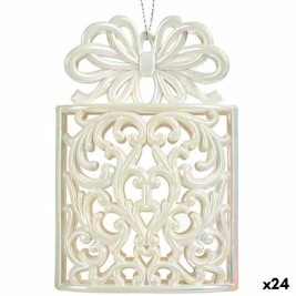 Коледна Украса Krist+ Седеф Пластмаса Пурпурин Подаръчна кутия 7,4 x 11,5 x 4 cm (24 броя)