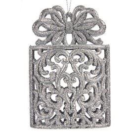 Коледна Украса Krist+ Сребрист Пластмаса Пурпурин Подаръчна кутия 7,5 x 11,5 x 4 cm (24 броя)