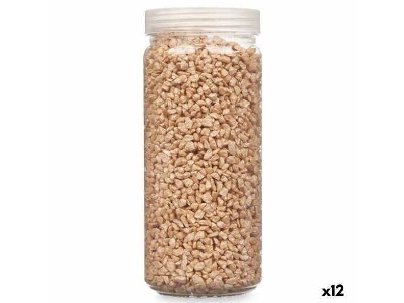 Декоративни Камъни Gift Decor Бежов 2 - 5 mm 700 g 6,5 x 15,5 x 6,5 cm 6,2 x 15,3 x 6,2 cm 6,5 x 15,8 x 6,5 cm (12 броя)