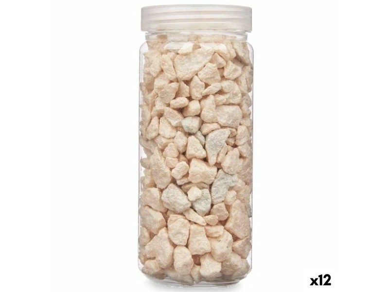Декоративни Камъни Gift Decor Сметана 10 - 20 mm 700 g 6,5 x 15,5 x 6,5 cm 6,2 x 15,3 x 6,2 cm 6,5 x 15,8 x 6,5 cm (12 броя)