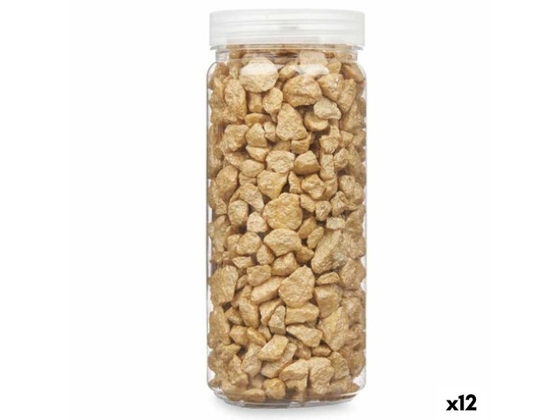 Декоративни Камъни Gift Decor Жълт 10 - 20 mm 700 g 6,5 x 15,5 x 6,5 cm 6,2 x 15,3 x 6,2 cm 6,5 x 15,8 x 6,5 cm (12 броя)