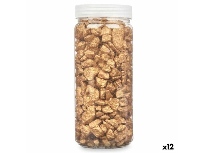 Декоративни Камъни Gift Decor Златен 10 - 20 mm 700 g 6,2 x 15,3 x 6,2 cm 6,5 x 15,8 x 6,5 cm (12 броя)