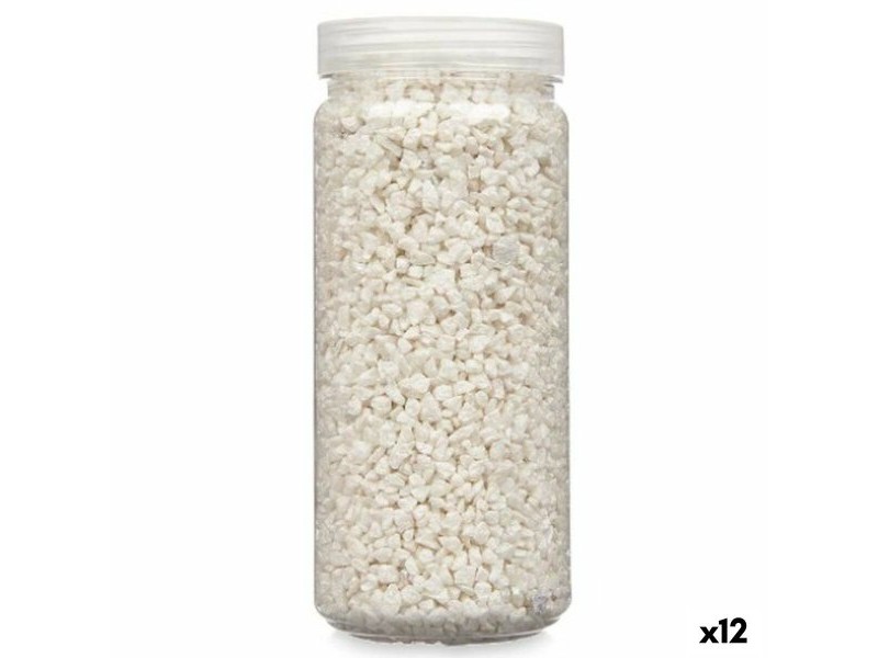 Декоративни Камъни Gift Decor Бял 2 - 5 mm 700 g 6,5 x 15,5 x 6,5 cm 6,2 x 15,3 x 6,2 cm 6,5 x 15,8 x 6,5 cm (12 броя)