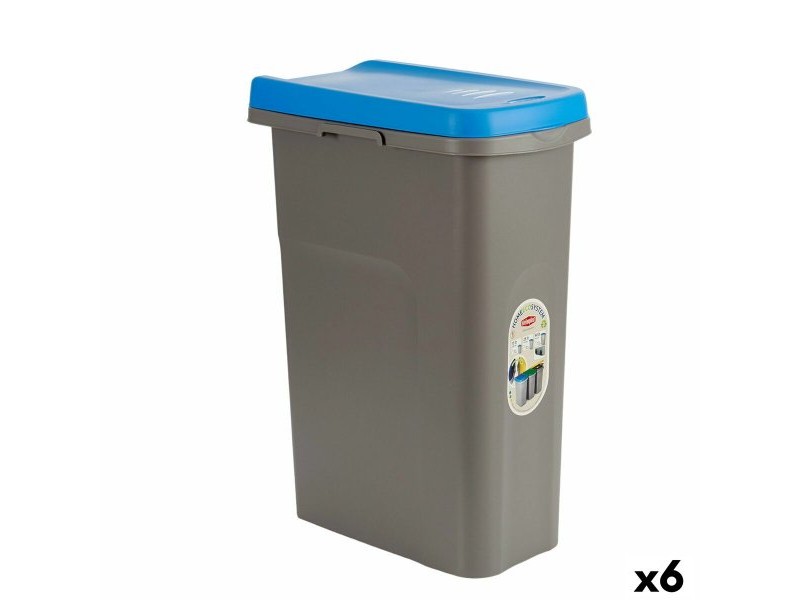 Кошче за боклук Stefanplast Син Сив Пластмаса 25 L (6 броя)