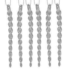 Коледна Украса Krist+ Сребрист Пластмаса Пурпурин 13,5 x 1 x 5,5 cm 10,5 x 21 x 1 cm (24 броя)