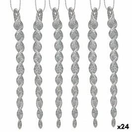 Коледна Украса Krist+ Сребрист Пластмаса Пурпурин 13,5 x 1 x 5,5 cm 10,5 x 21 x 1 cm (24 броя)