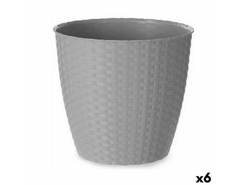 Саксия Stefanplast Сив Пластмаса 24 x 22,3 x 24 cm (6 броя)
