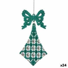 Коледна Украса Krist+ Зелен Пластмаса Пурпурин Ласо Ромб 7,5 x 1 x 15,5 cm 7,5 x 15,5 x 1 cm (24 броя)