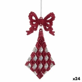 Коледна Украса Krist+ Фуксия Пластмаса Пурпурин Ласо Ромб 7,5 x 1 x 15,5 cm 7,5 x 15,5 x 1 cm (24 броя)