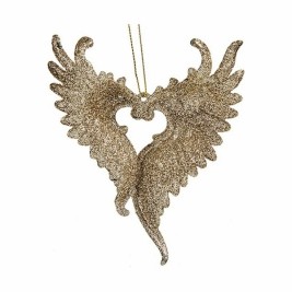 Коледна Украса Krist+ Champagne Пластмаса Пурпурин Ангелски Крила 12 x 13 x 2,5 cm (24 броя)