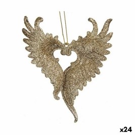 Коледна Украса Krist+ Champagne Пластмаса Пурпурин Ангелски Крила 12 x 13 x 2,5 cm (24 броя)