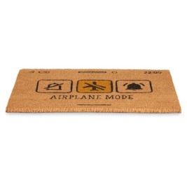 Изтривалка за Врата Gift Decor Airplane Mode Жълт Черен Естествен PVC Кокосови влакна 60 x 1 x 40 cm (12 броя)