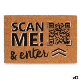 Изтривалка за Врата Gift Decor Scan Me! Жълт Син Бял Червен Естествен PVC Кокосови влакна 60 x 1 x 40 cm (12 броя)