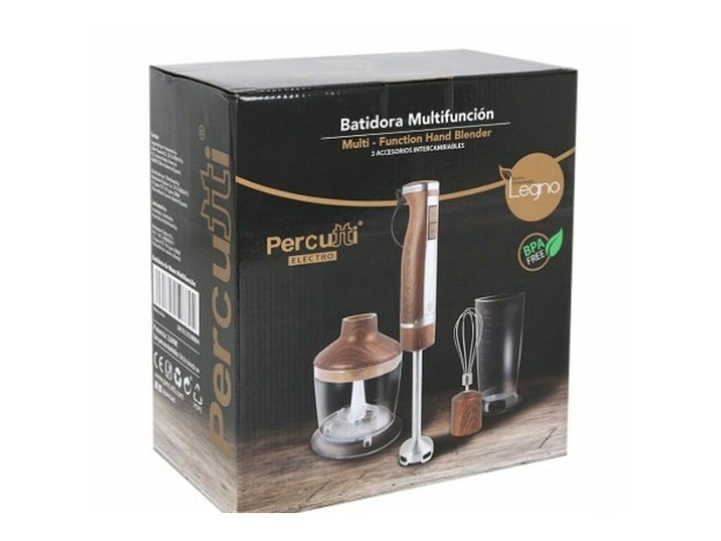 Многофункционален Ръчен Пасатор с Аксесоари Percutti Черен 1100 W