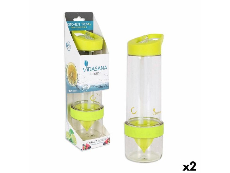 Бутилка Kitchen Tropic Жълт 7,5 x 24,5 cm Смесител (2 броя)
