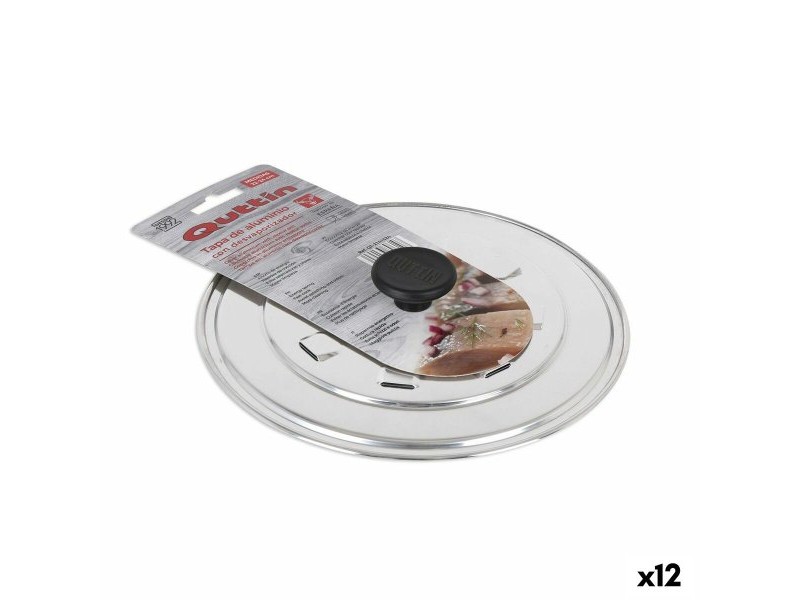 Капак за Тиган за Пържене Quttin Ø 24 cm Сребрист Алуминий (12 броя)