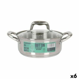 Касерола със Стъклен Капак Quttin Caesar ø 20 x 8 cm Стомана (6 броя)