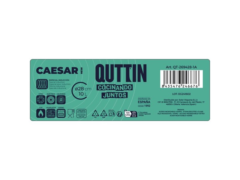 Гърне Quttin 139513 Стомана 10 L (2 броя)