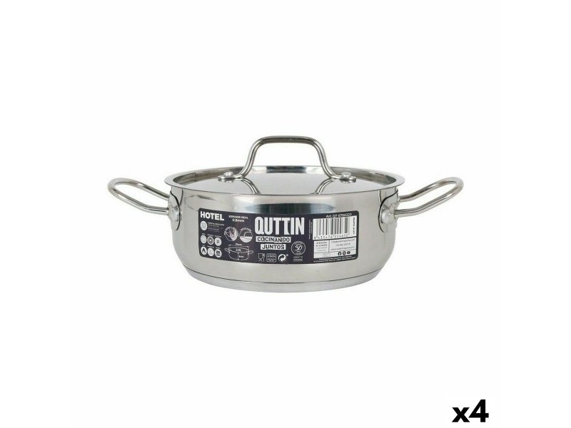 Касерола с Капак Quttin Hotel ø 20 x 8 cm Стомана (4 броя)