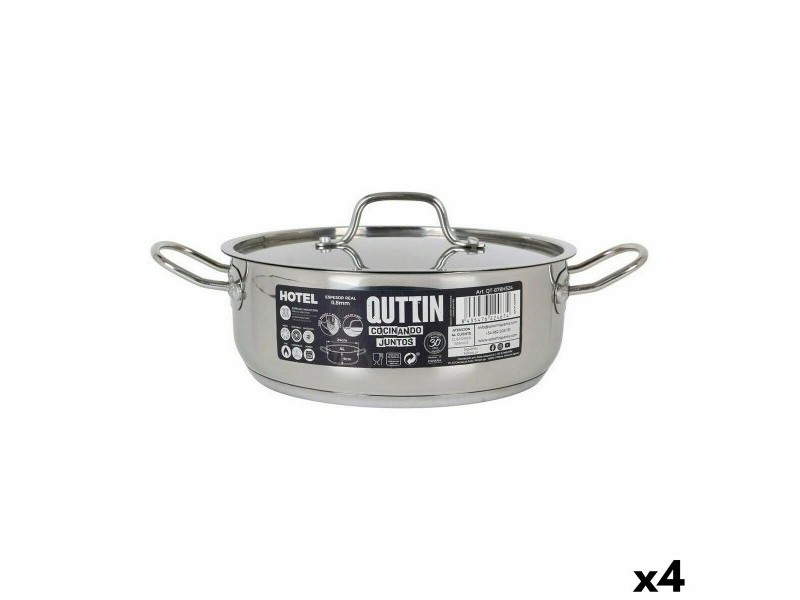 Касерола с Капак Quttin Hotel ø 24 x 9 cm Стомана (4 броя)