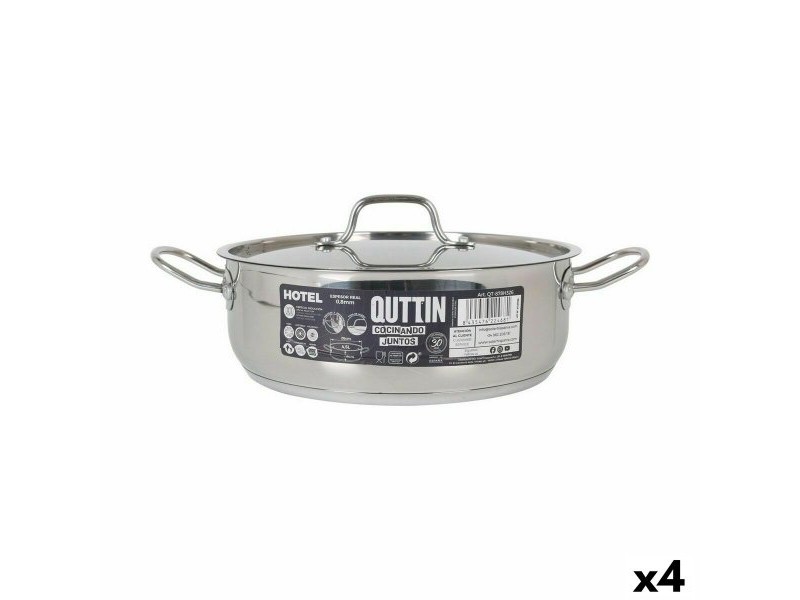 Касерола с Капак Quttin Hotel Ø 26 x 9 cm Стомана (4 броя)